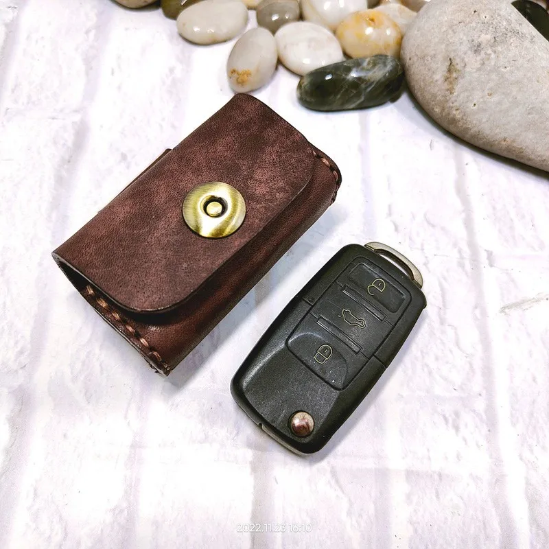 Car Key Case Holder Waist Bag Leather Sheath Pouch Belt Pack Hand-Made PHD