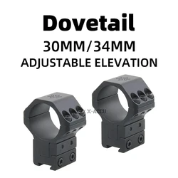 Vector Optics X-Accu 30/34Mm 40Moa Adjustable Elevation Dovetail Rings Fit 60Mm Objective Lens Scope 6 Screws Per Ring