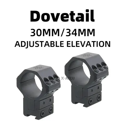 벡터 광학 X-Accu 30/34Mm 40Moa 조정 가능한 고도 더브테일 링 60Mm 대물 렌즈 범위 링당 나사 6개