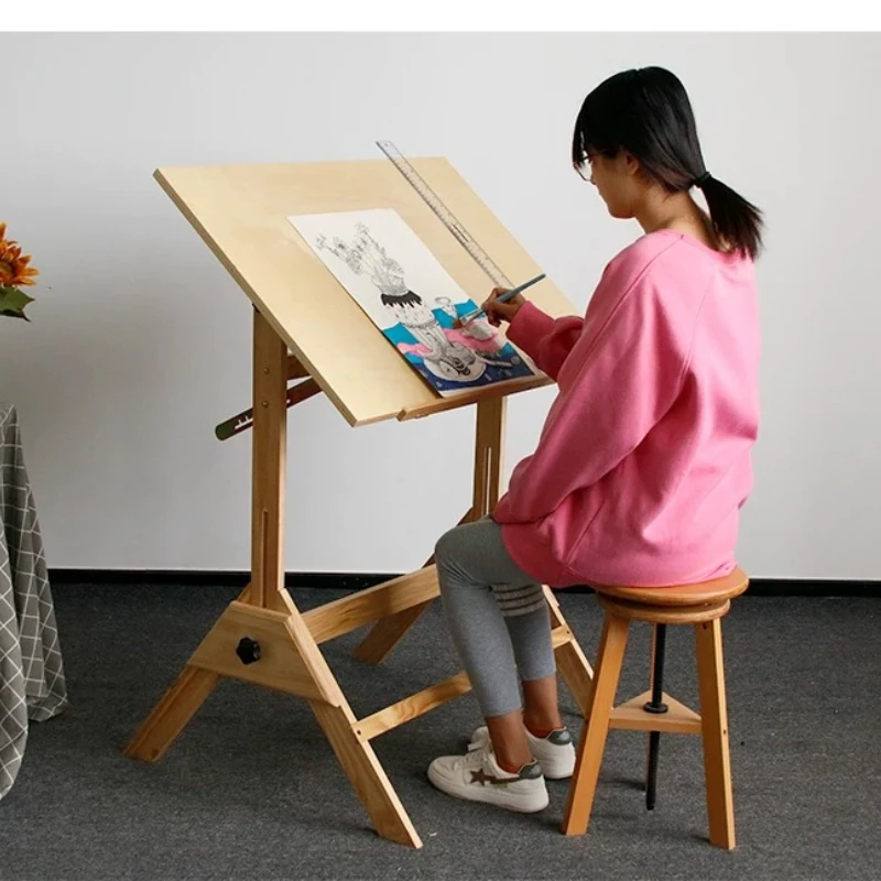 Adjustable painting table Multifunctional painting table shelf for art students