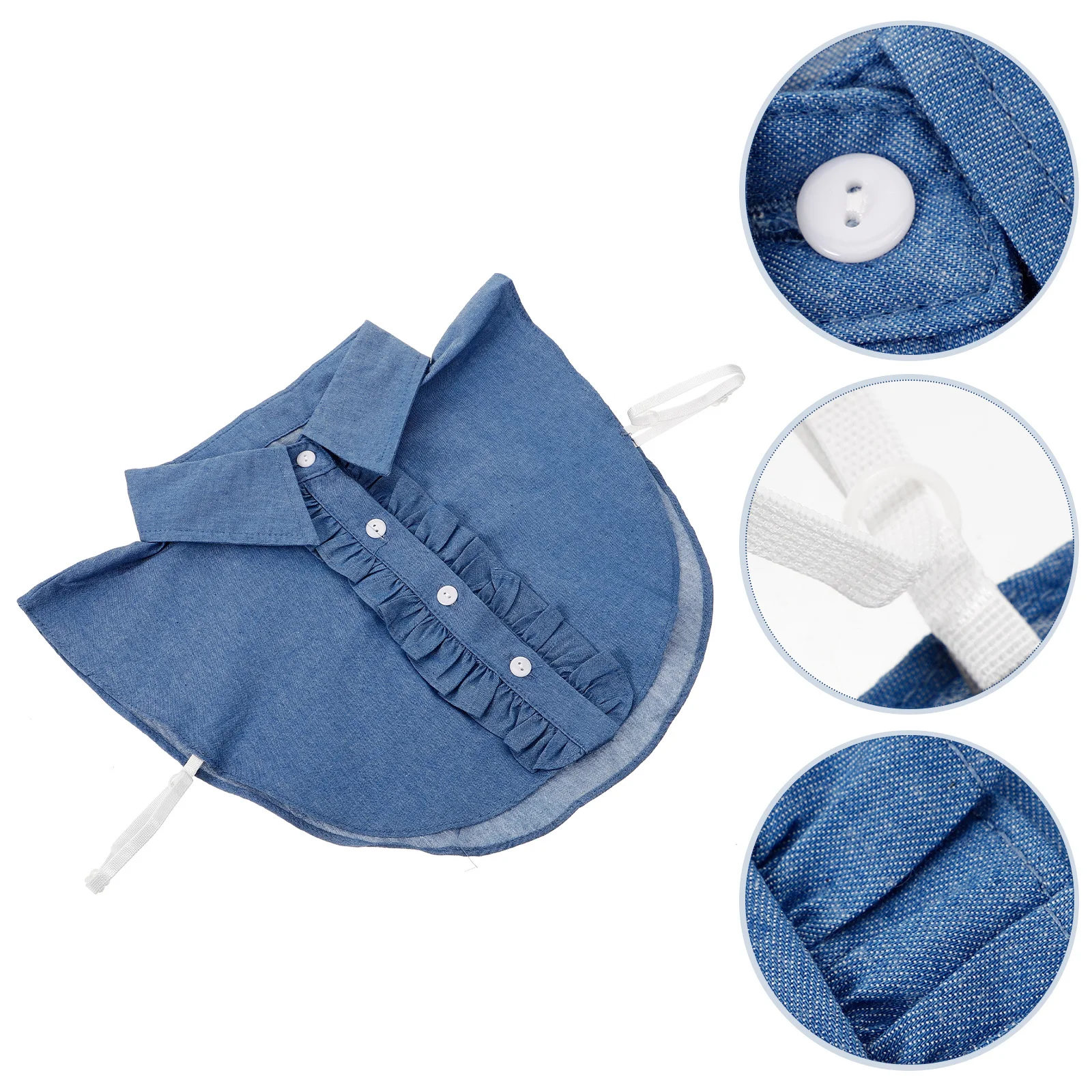 

Detachable Pointed Fake Collar Denim Costume Accessory Comfortable Practical All Match Clothing Decor Fake Collar