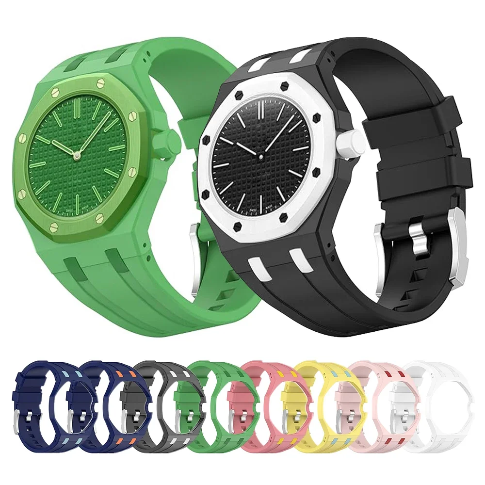 Case+Silicone Strap for Swatch X AP Royal Pop Pocket Watch Changer To Wristwatch Integrated Modification Accessories