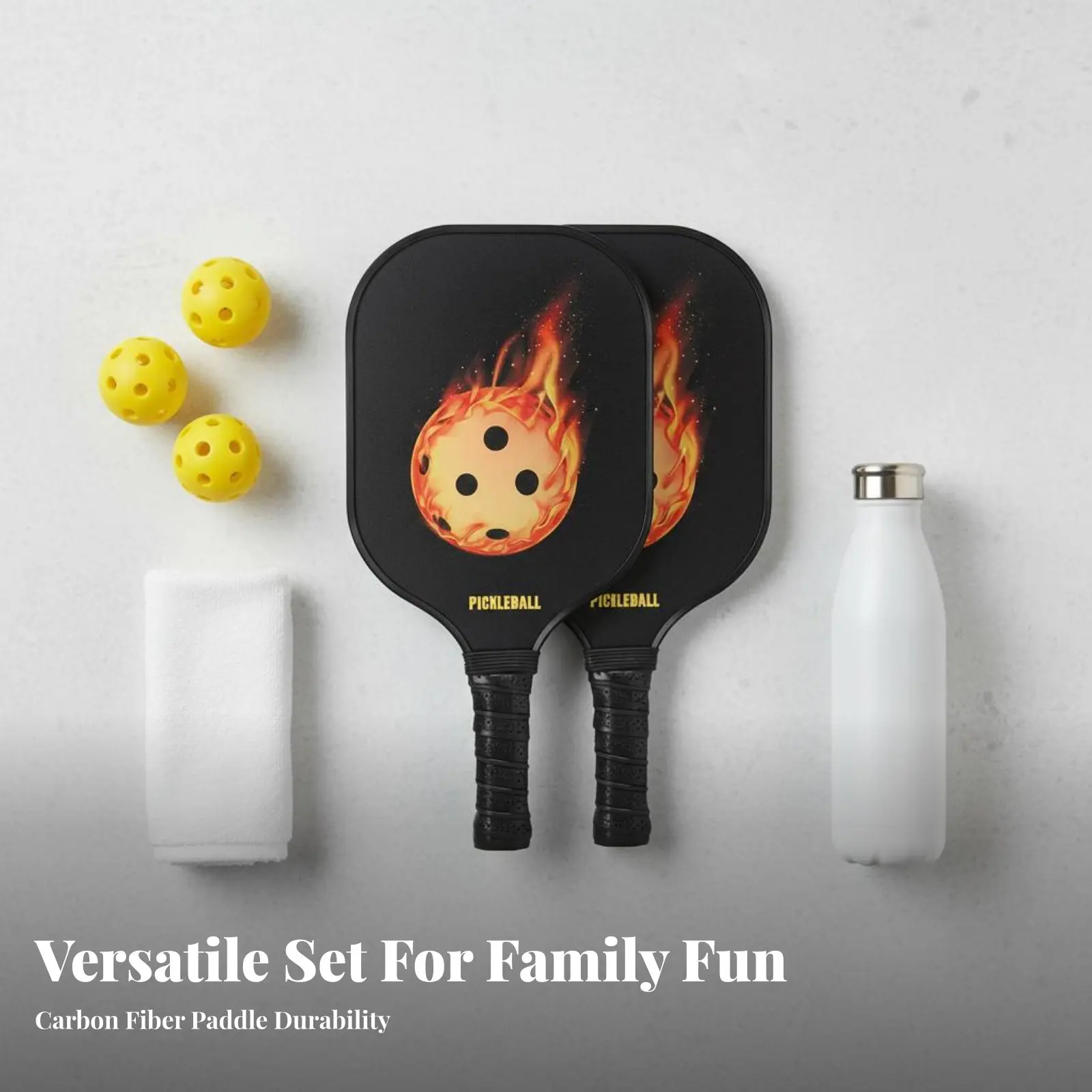 

Carbon Fiber Pickleball Paddle Anti-Slip Grip Hexagonal Interior Pickleball Racket Shock Absorbing Handle Large Sweet Area