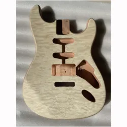 Costomized Flame Maple Veneer ST body one piece of mahogany electric guitar DIY  professional modified body ssh semi-finished