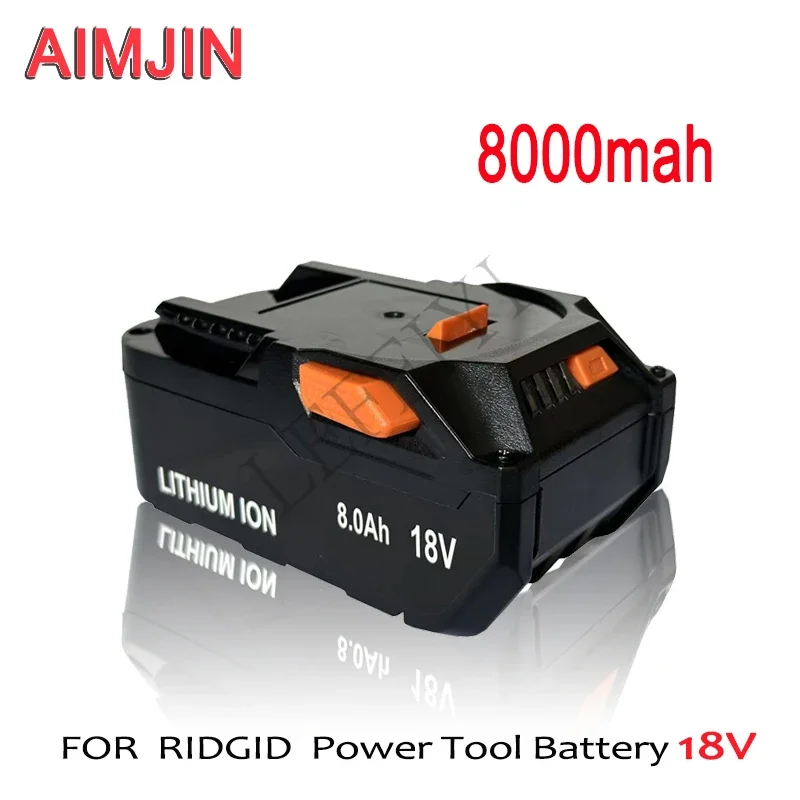 For AEG 18V Battery 8.0AH Lithium-Ion Battery for RIDGID R840087 R840085 L1815R L1850R L1830R R840083 Series Cordless Power Tool