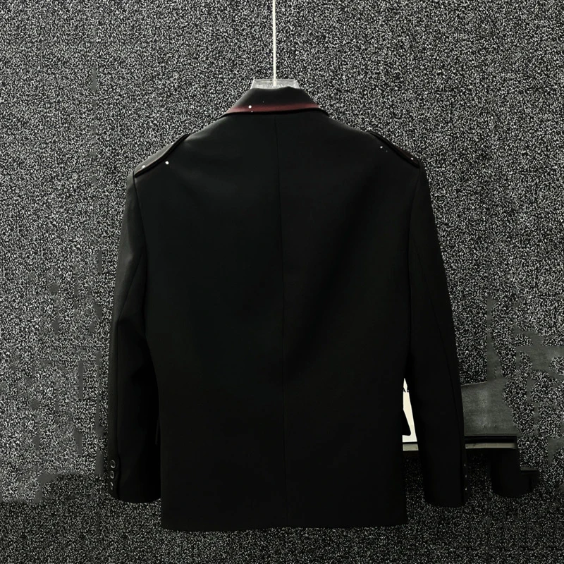 WVGA Spring Autumn New Men's Limited Edition Dark Shoulder-padded Blazer Niche Trendy Unique Hand-painted Graffiti Jacket W25336