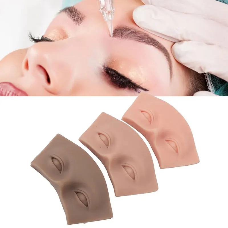 1Pc Eyebrow Tattoo Practice Skin Face Eye Lashes Extension Training Silicone Pad Makeup Practice Board Beauty Salon Cosmetic