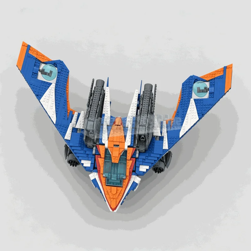 1655PCS Futuristic Winged Spacecraft Building Blocks Model DIY Assembly Set With Opening Cockpit And Landing Gear Collection Toy
