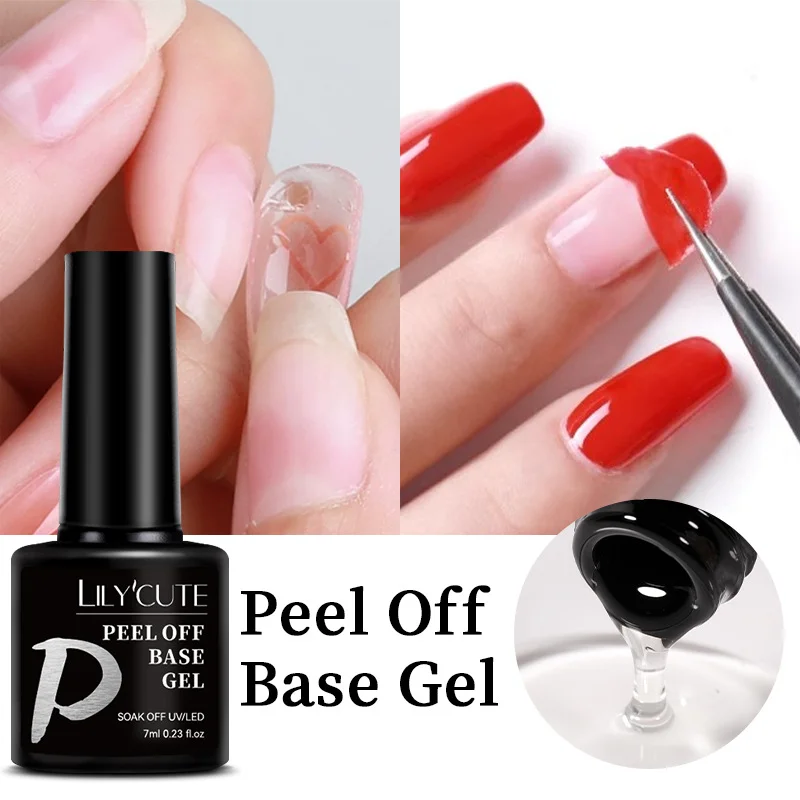 7ml Peel Off Base Top Coat Soak Off UV LED เจลเล็บเจลเสริมกึ่งถาวรมัลติฟังก์ชั่นเจลเคลือบเงา