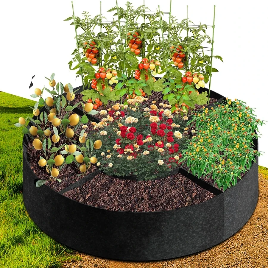 

7 Grids Nonwoven Planting Grow Bag Pots Gardening Supplies Outdoor Garden Planters Vegetable Flower Pot Seeds Sack Tools