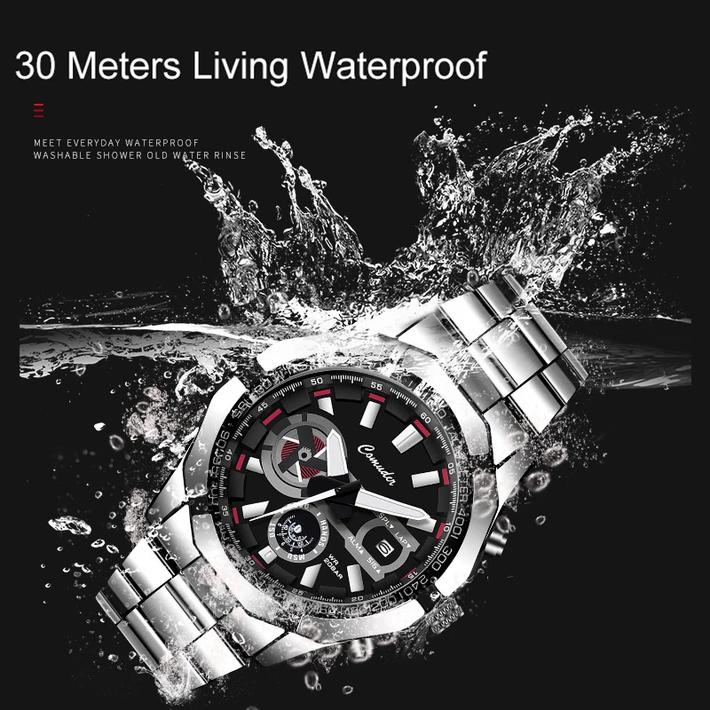 UTHAI Men's Fashion Watch Casual Sports Multifunctional Quartz Watch Waterproof Night Light Men's Clock Watch Relogio Masculino image 4