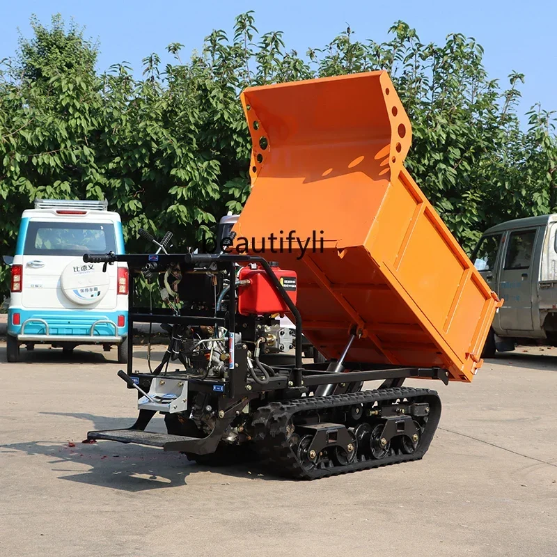 NNSmall crawler transporter Creeper รถเกษตรดีเซล mountain porter รถตักไซต์ก่อสร้าง