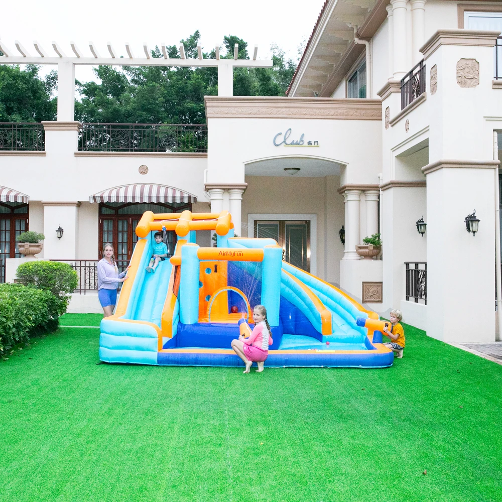 Water Slide for Kids Bounce House Inflatable with Slide and Pool Oxford Inflatable Bouncing Castleglobally accessible