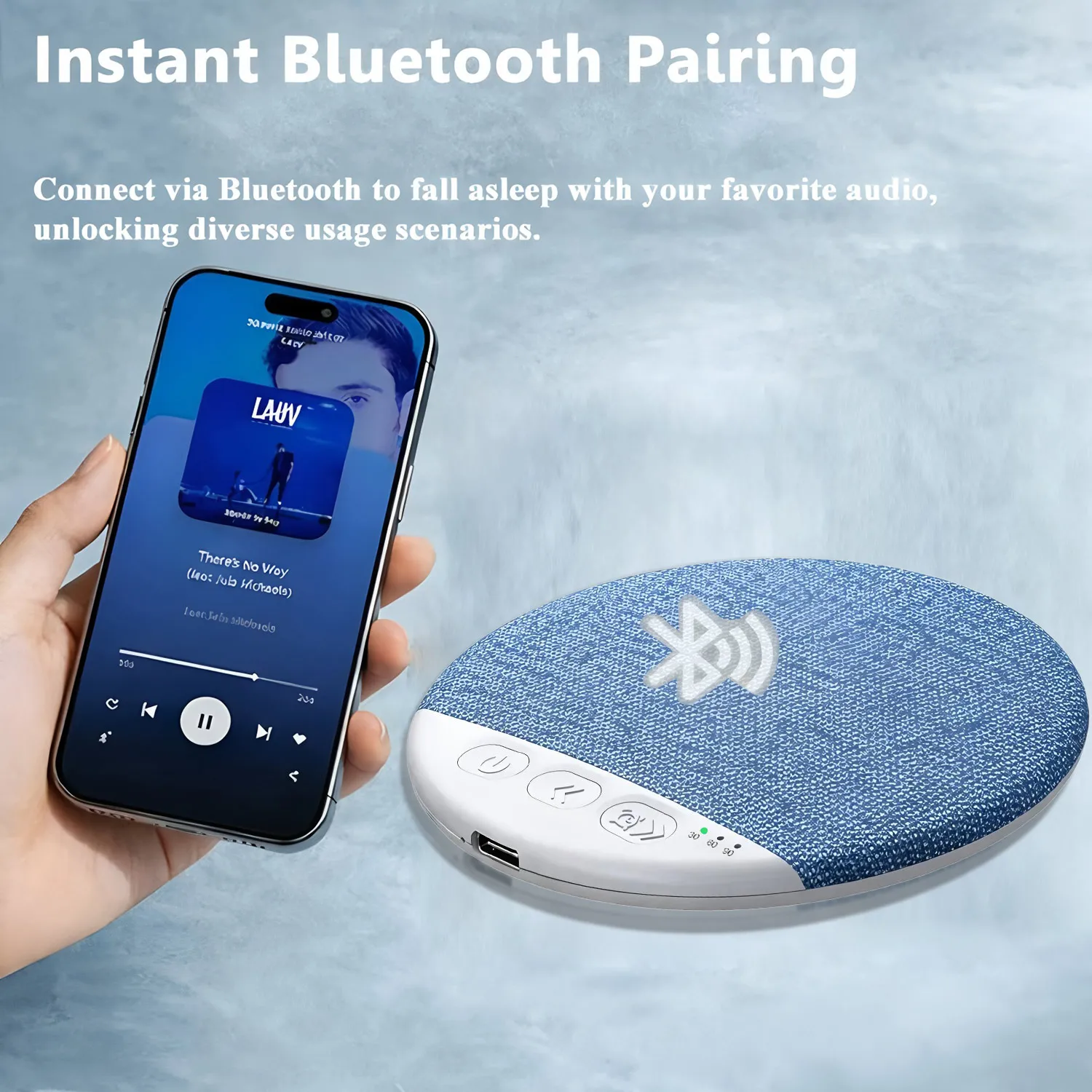 New Under Pillow Sleep Speaker Ultra Slim Sound Machine Noise Reduction For Deep Sleep Relaxation Sleep Aid Bluetooth Speaker