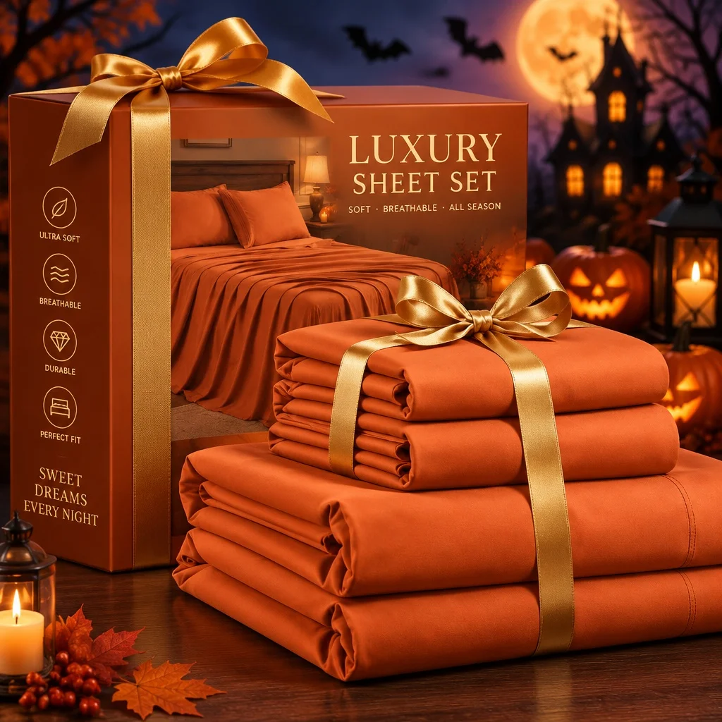Solid 3/4-Piece Textile Kit, Boutique Retreat Style, Deep Pocket Build for Thick Mattress, Upscale Household Accent, All-Season Cozy Use, Twin Full Queen King Sizes