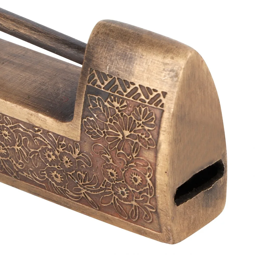 Antique Brass Antique Copper Lock Delicate Carved Horizontal Open Carved Padlock Chinese Padlock Tool boxes