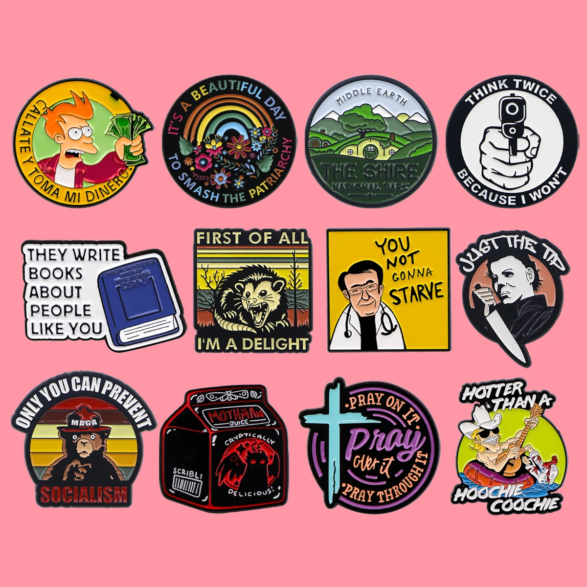 Zitate Serie Pin Niedliche Cartoon Anime Zitat Abzeichen Broschen für Kleidung Emaille Pin Damen Abzeichen Schmuck Accessoires Geschenke
