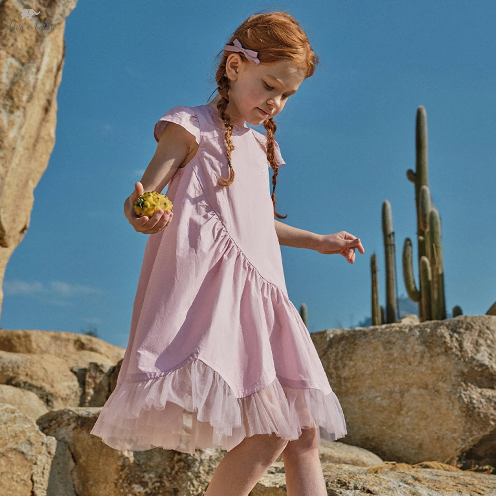 

Dave Bella Girls Summer Mesh Princess Dresses 7-13 Years Children Short Sleeve Party Dress Sweet Outdoor Clothes DK2261840