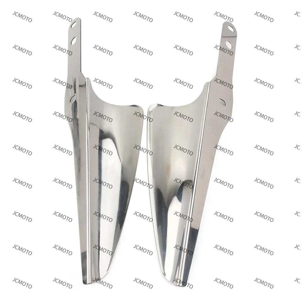 

For Harley Davidson Touring Street Glide Road King FLHT 2Pcs Chrome Motorbike Front Fork Mount Wind Deflectors