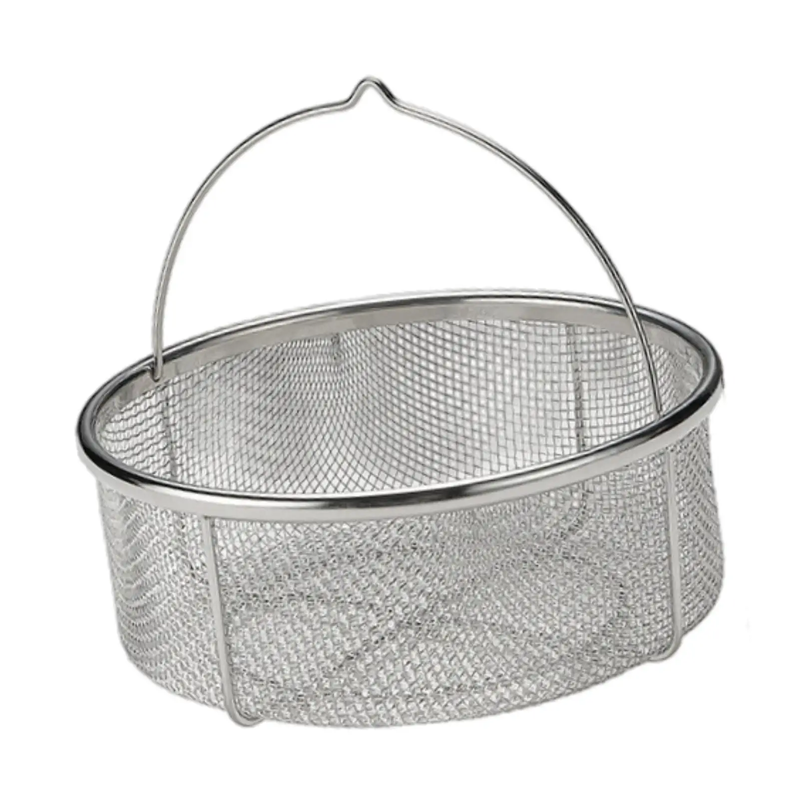 Food Strainer Basket Strainer Basin with Resting Feet Kitchen Multiuse Drainage Basket Mesh Colander for BBQ Hiking Outdoor