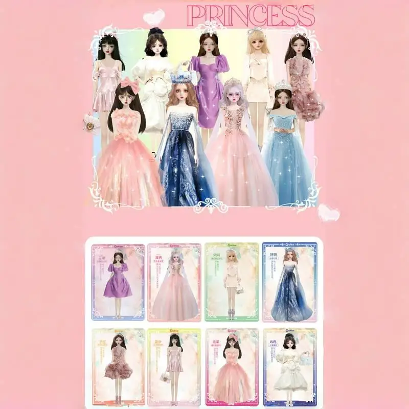 1세트 만화 핸드북 DIY 귀여운 공주 책 무절단 종이 인형 집 소녀 DIY 장난감 반복 놀이 종이 인형 조용한 책