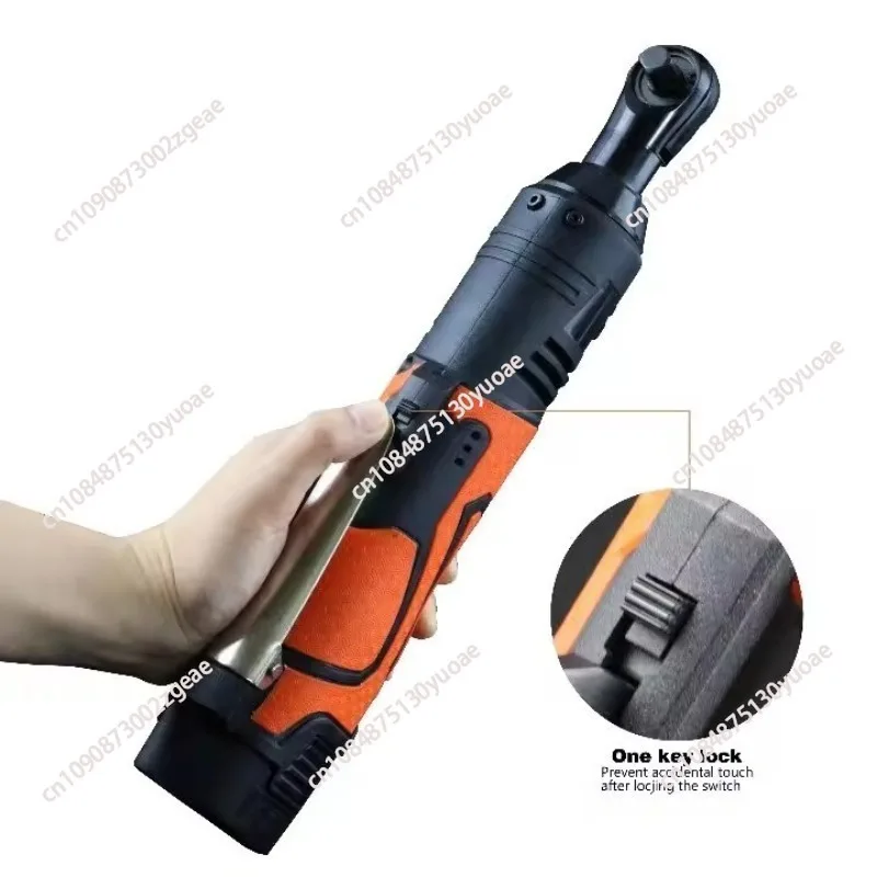 16.8V Cordless Electric Ratchet Wrench 3/8 Inch 90° Right Angle Wrench Rechargeable Power Tool