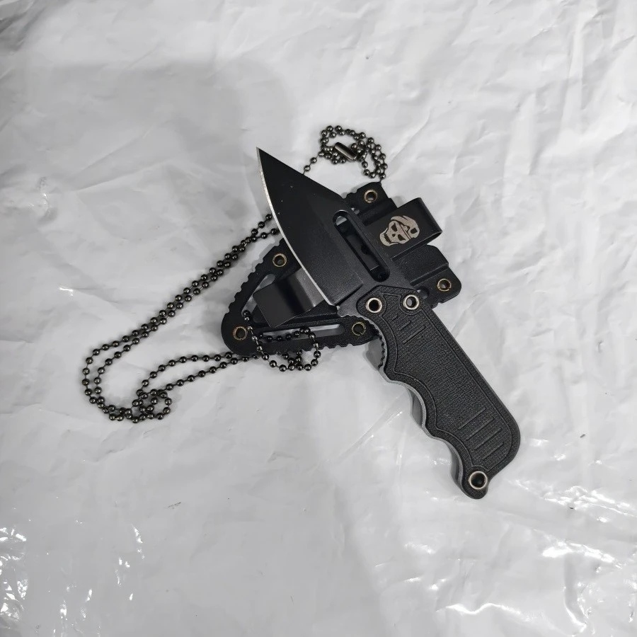 1pc Necklace Fixed Blade Tool 5Cr15MoV Blade Nylon Fiber Handle Compact EDC Pocket Knife Compact Design Precise and Durable