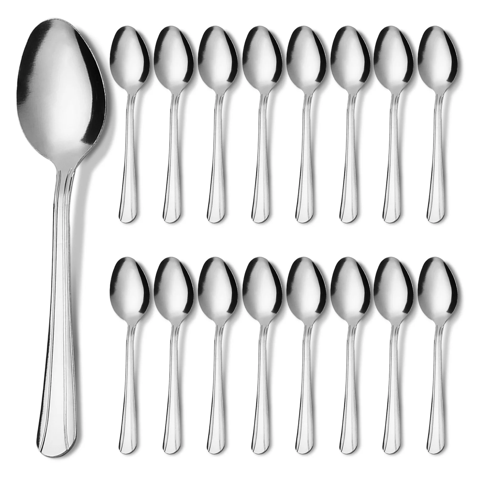 KOOMADE Wholesale Bulk 16/36/60Pcs 304 Stainless Steel Flatware Set Cheap Mirror Polished Knives Forks Spoons Food Grade Dishwasher Safe Cutlery For Restaurant Hotel Catering Family Holiday Dinner Party Kitchen Tableware Gift