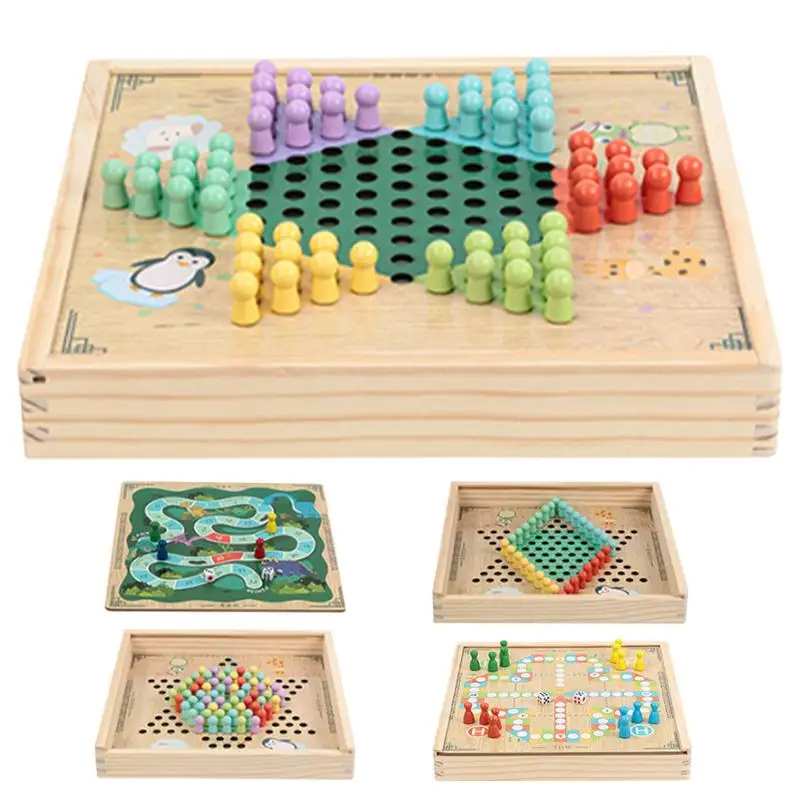 

Family Board Games Party Games Family Strategy Game Portable Traditional Wooden Chinese Board Set Strategy Game For Boys Girls