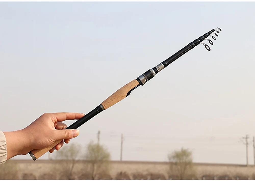 1.8M 2.1M 2.4M 2.7M 3.0M Carbon Rod Telescopic Lure Fishing Rod Casting Spinning Rod Travel Rod Ultralight Fishing Rod