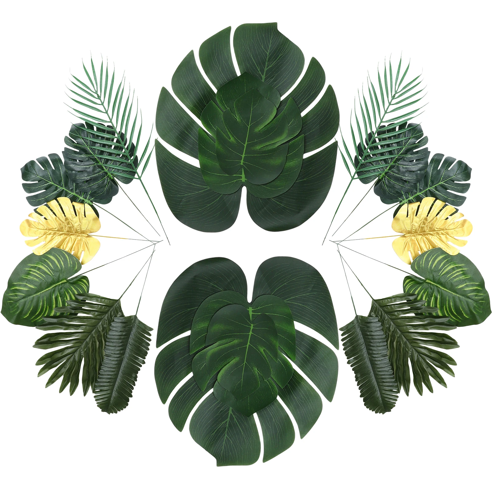 

1 set Artificial Beach Decor Party Supplies Realistic Faux Leaf Home Faux Leaves Office Shop Decoration Reusable