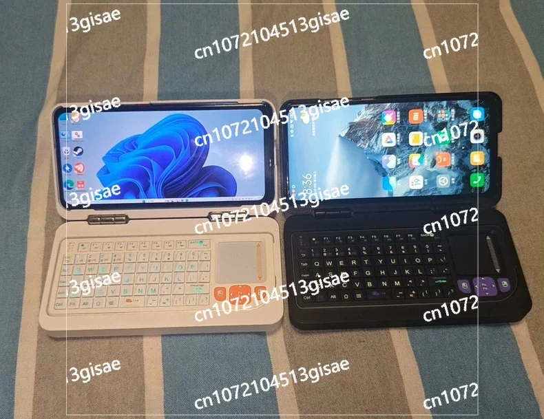 Zhizhen Versiyonu 6 inç Çift Sistemli Mini El Tipi Bilgisayar Dokunmatik Katlanabilir Üst Panel 12g +512g Kendi Klavyesiyle Birlikte Zhizhen Versiyonu