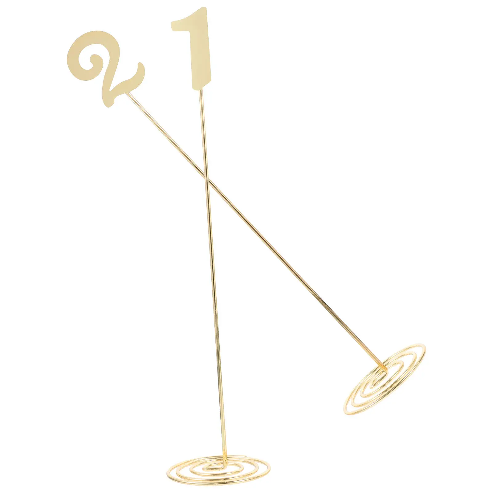 2Pcs Table Number Card Clip Metal Holder Detachable Wedding Photo Clip Stand Place Card Holder for Event Centerpieces