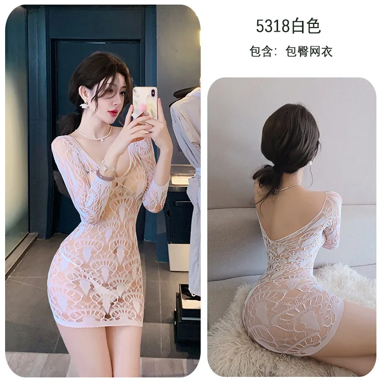 

Длинное нижнее белье Night Passion, цельная жаккардовая облегающая юбка больших размеров, ночная рубашка Pure Desire, цельные ажурные чулки для женщин 5318