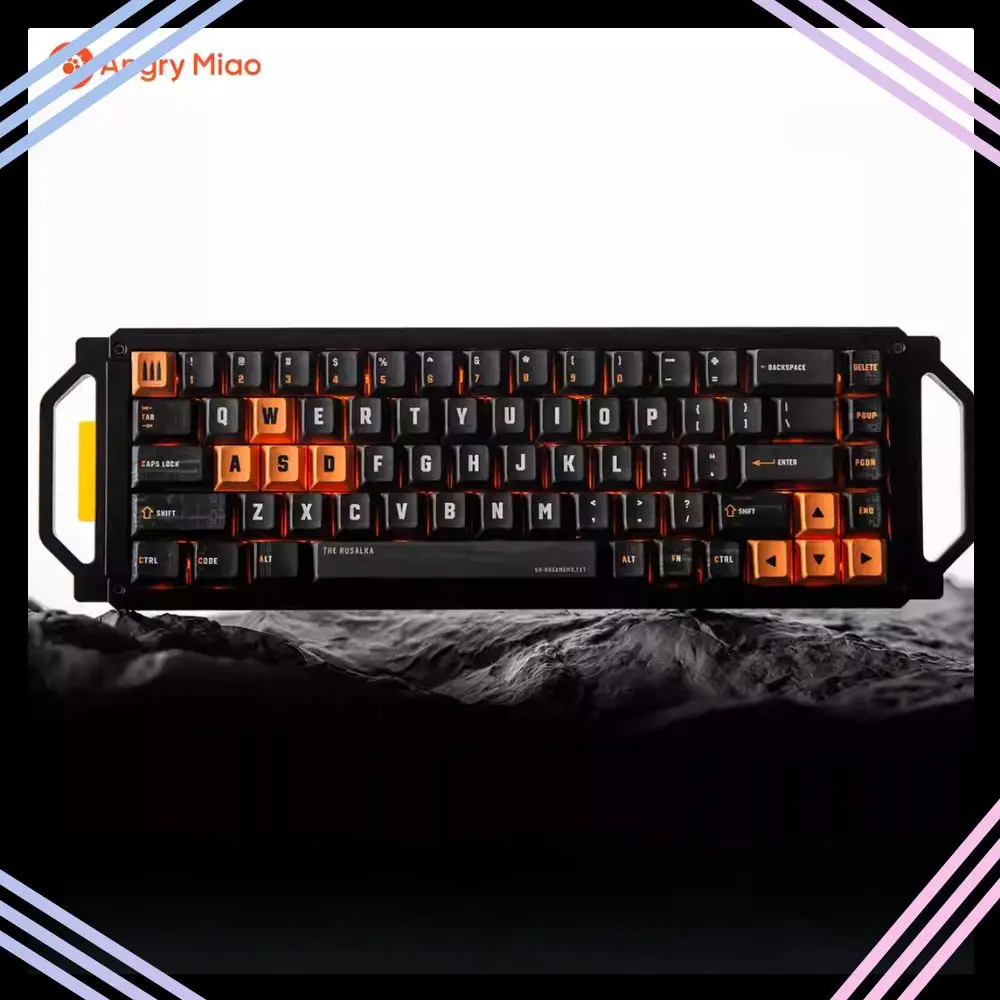 

Игровая механическая клавиатура Angry Miao MECHA 65: беспроводная, с низкой задержкой 1 мс, частотой опроса 1000 Гц, раскладкой 65%, HiFi-переключателями, алюминиевым корпусом