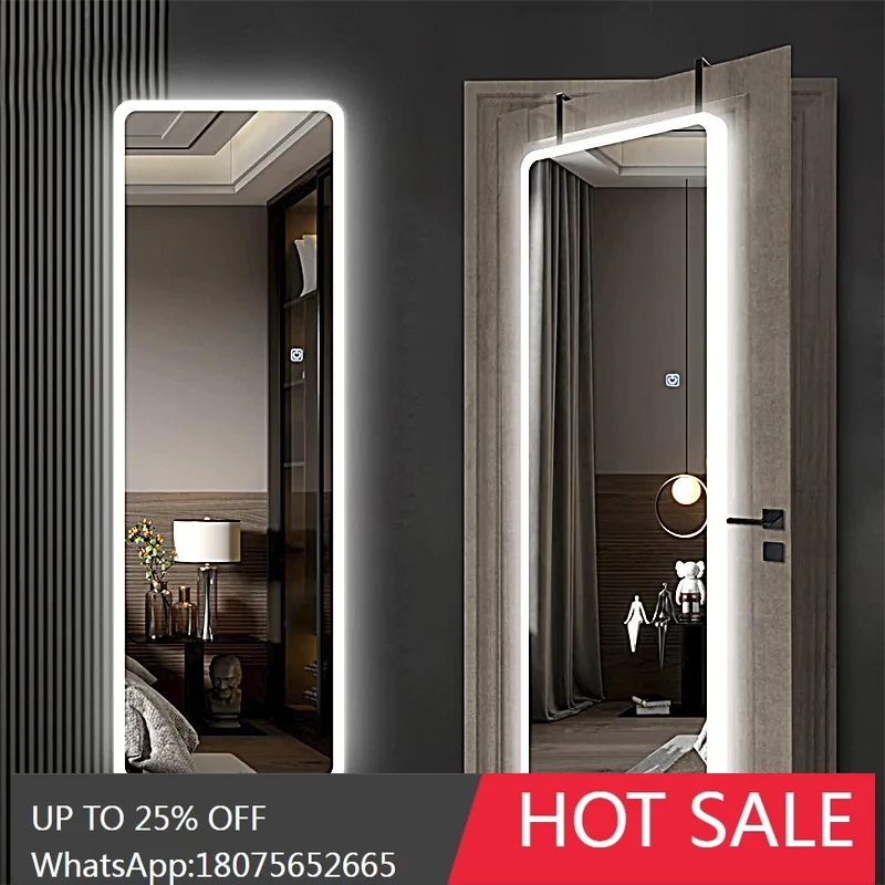 

SGF Smart Door Hanging Mirror Bedroom Fitting Wall Top Square Wall-Mounted Full-Length Mirror
