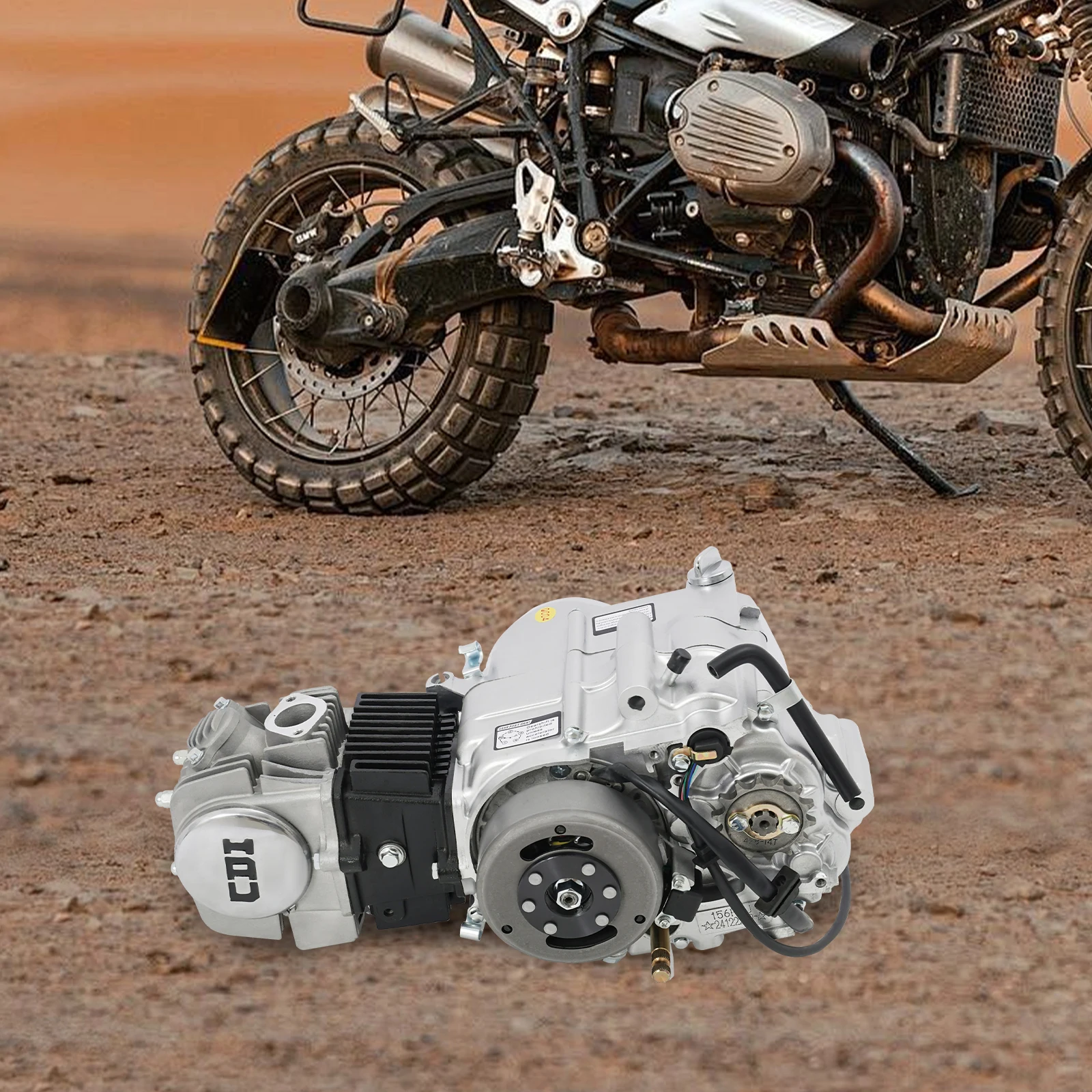 140cc Dirt Bike Engine 140cc Motor Engine Set 8KW Power 9.5NM Torque High Strength Aluminum Alloy Cast Steel Motorcycle Engine Kit