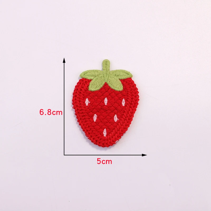 1pcs Cute Pink Bear and Strawberry Embroidery Cloth Patch Exquisite Clothing Decoration Applique  Embroidery Patch