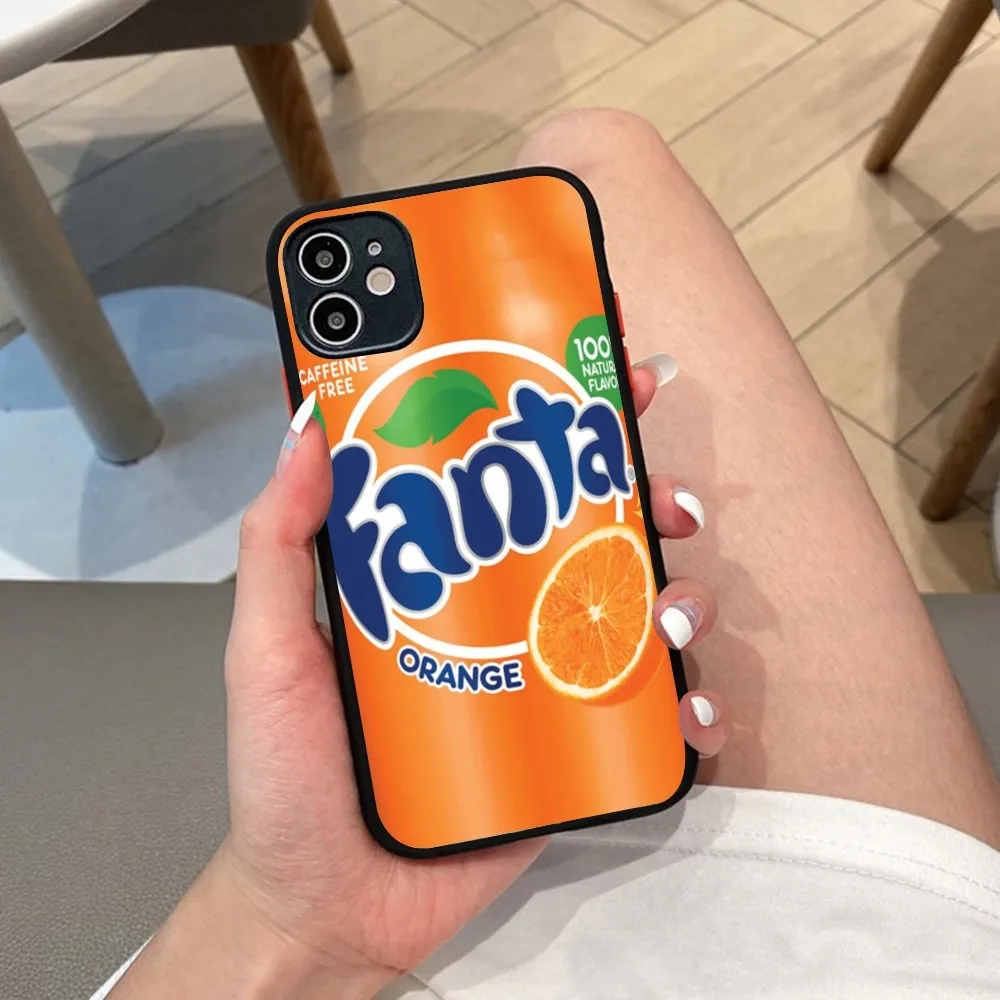 F-FantaS Drinks Grape Orange Phone Case For iPhone 14 X XR XS 7 8 Plus 11 12 13 pro MAX 13mini Matte Shockproof Case