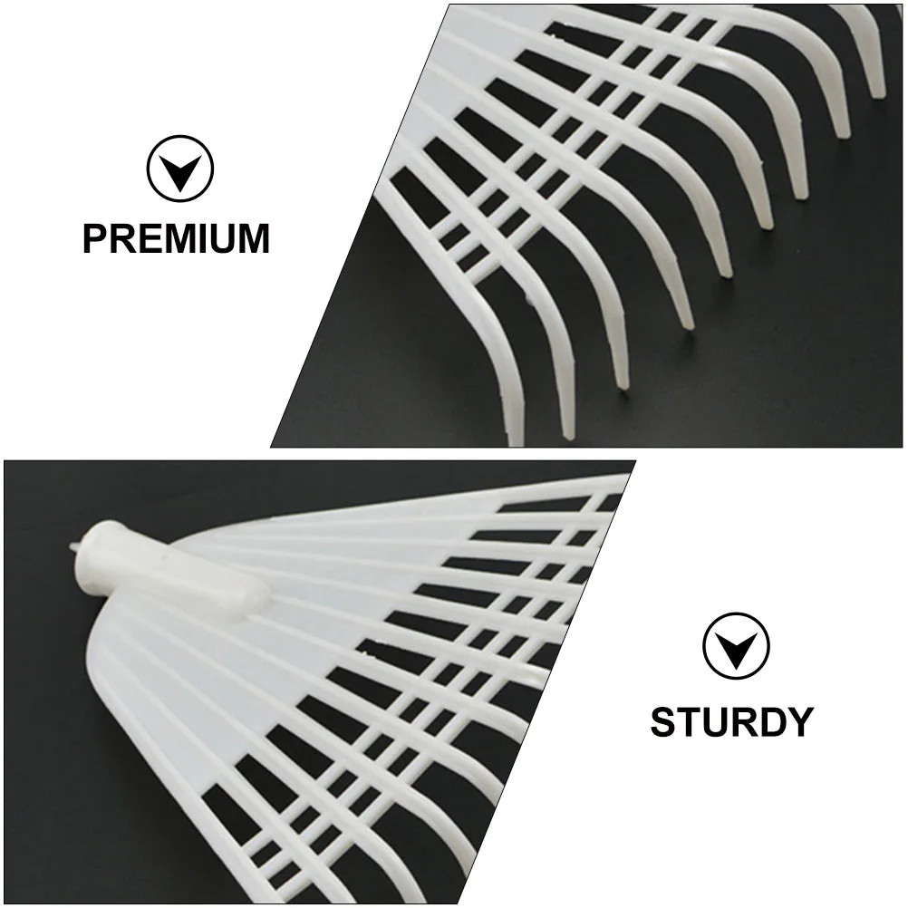 

2pcs Heavy Duty Plastic Rake Sturdy Garden Tool For Soil Loosening Leaf Gathering Wear Resistant Farm Implement Gardening Grass