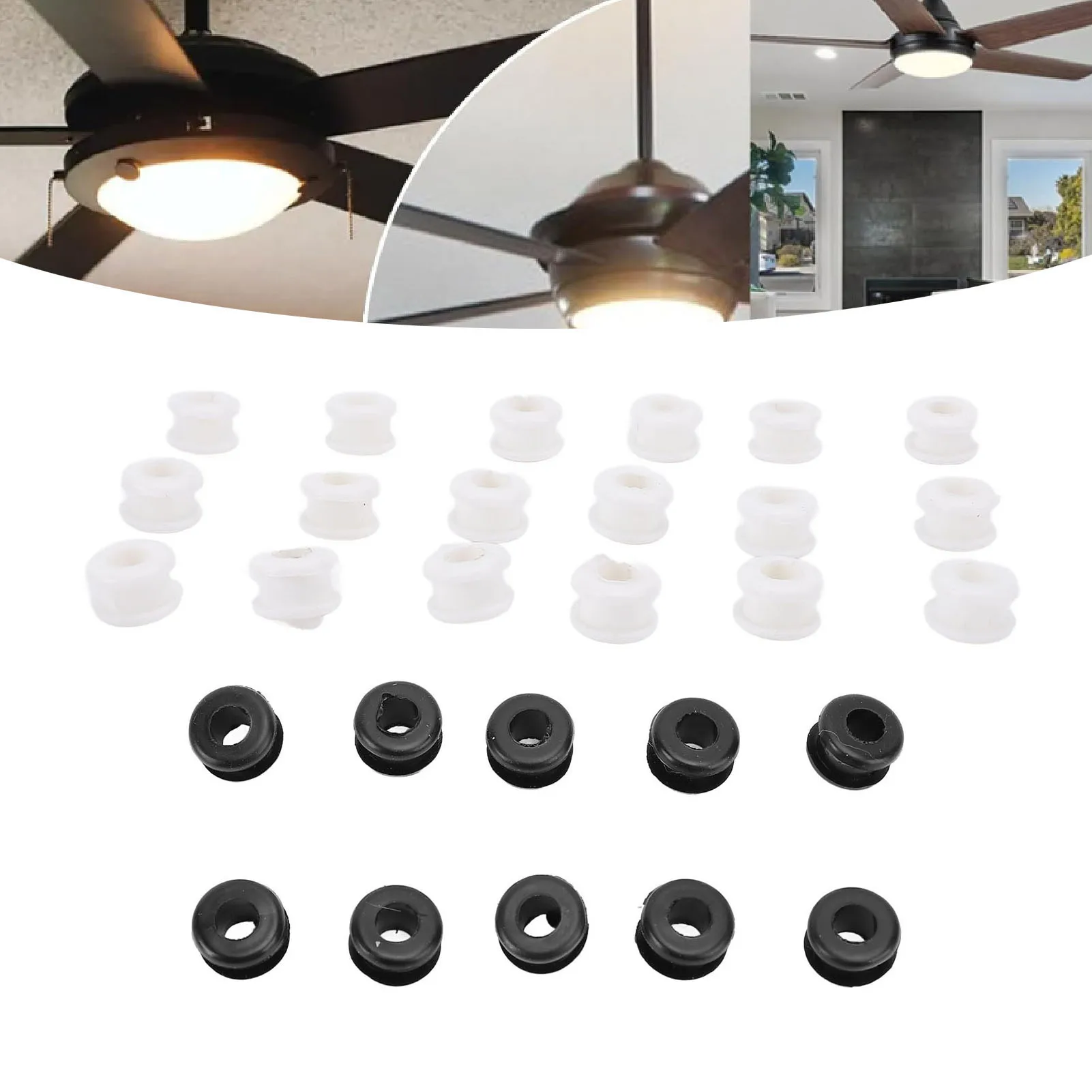 Amortisseurs de ventilateur de plafond en caoutchouc, remplacement, faible bruit, bancs de ventilateur, joints pour la réduction du bruit