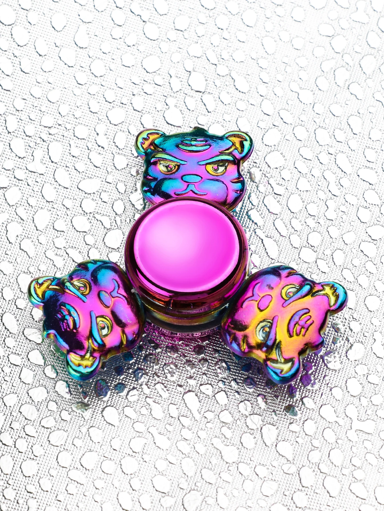 Jouet Spinner Fidget en alliage de Zinc coloré, conception de tête de tigre, soulagement du Stress au bureau, jeu de divertissement décontracté
