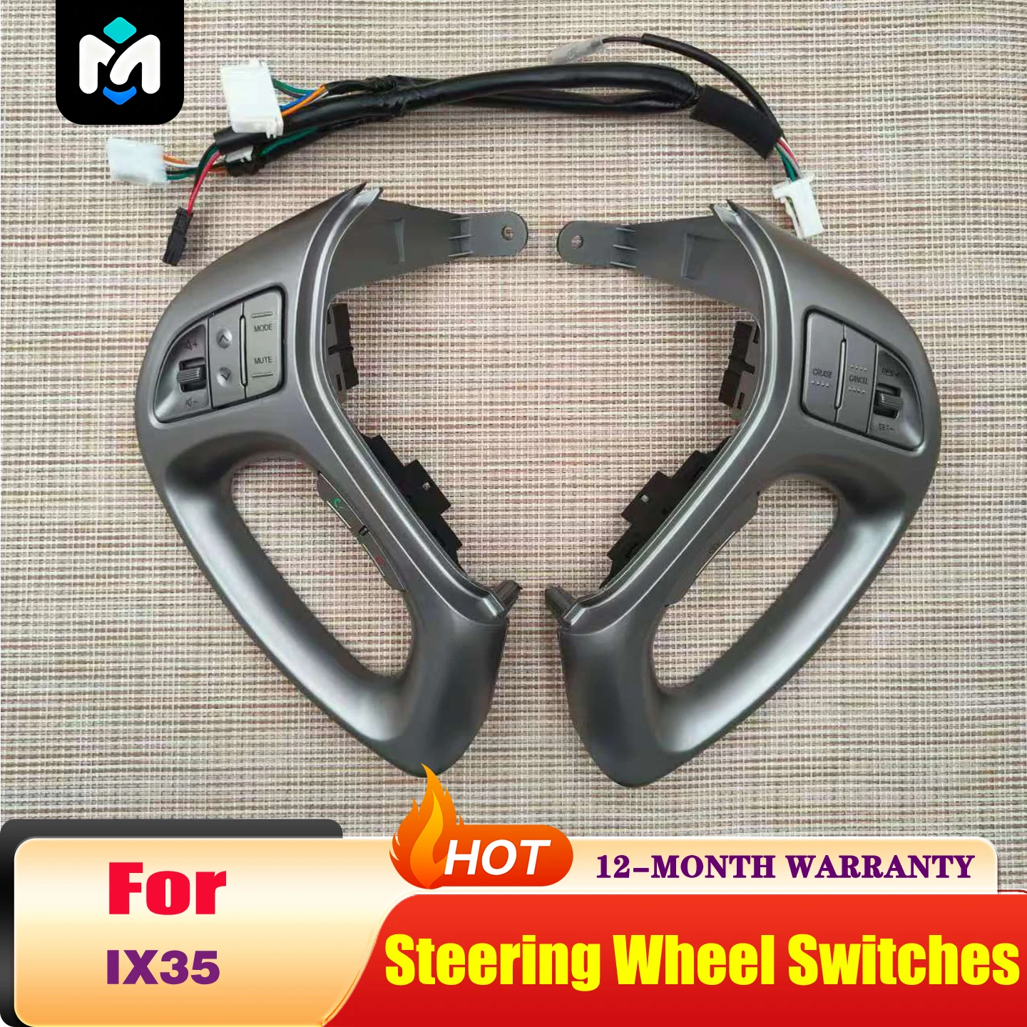 Car Steering Wheel Cruise Buttons Music Bluetooth Phone Switch Cruise Speed Button For HYU-NDAI ix35 Tucson 2011-2015