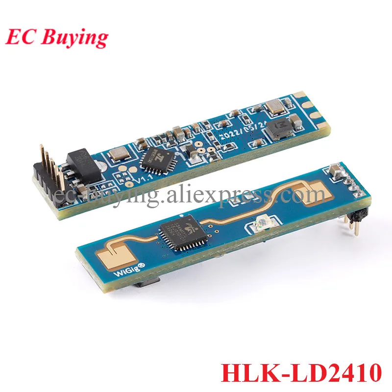 HLK-LD2410 24G FMCW 24 ГГц интеллектуальный радарный модуль обнаружения присутствия человека миллиметровый волновой датчик движения модуль датчика 5-контактный кабель