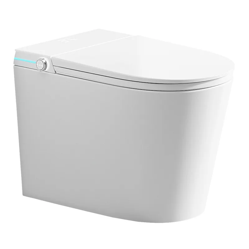 

Light smart toilet integrated automatic kick flip no water pressure limit foam shield siphon electric toilet