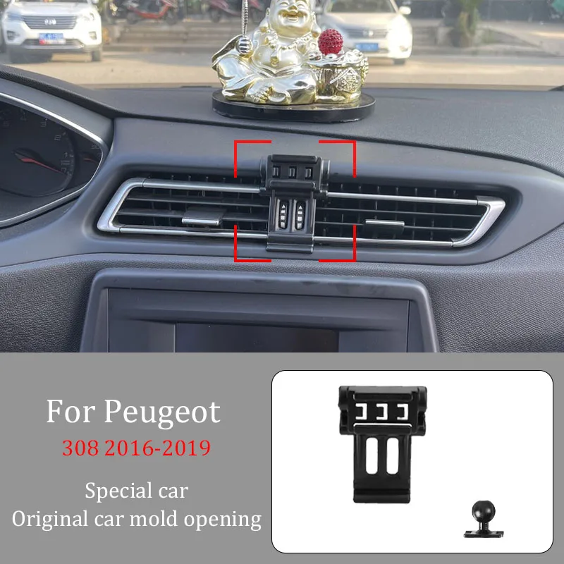 For PeuGeot 308 2016-2019  Car Infrared Induction Mobile Phone Wireless Charging Bracket DIY Custom Pattern Navigation Bracket