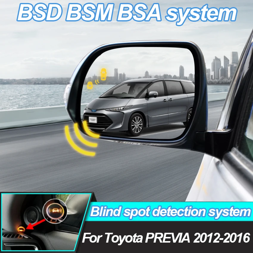 Car Blind Spot Detection System BSD BSA BSM Car Sensors Drive Rear Mirror Monitoring For Toyota PREVIA 2012-2016