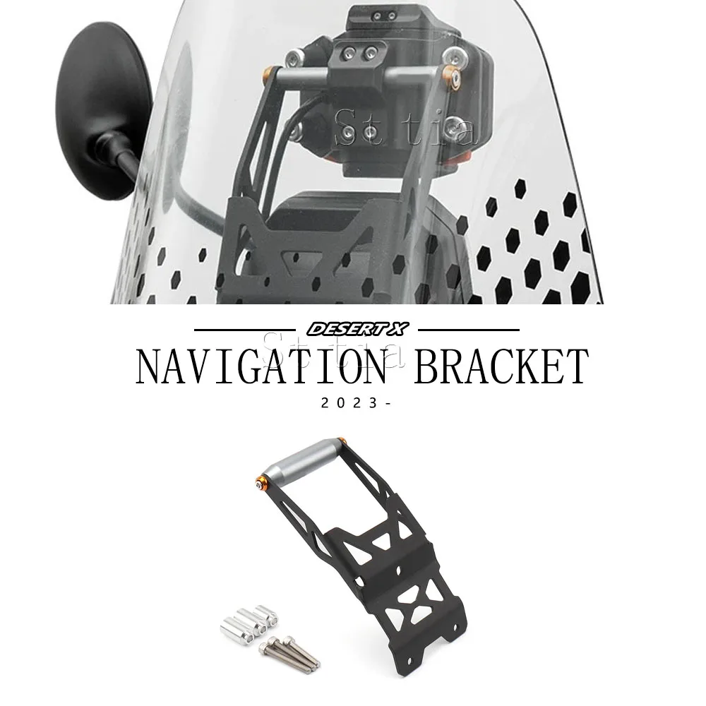 

New DESERT X Motorcycle USB Wireless Charger GPS Phone Holder 22MM Navigation Bracket Mount Ducati Desert X DesertX 2023-