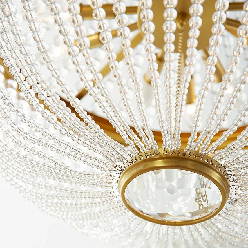 Wedding Hall Large Classic Empire Style Basket  American Country Retro Luxury Crystal