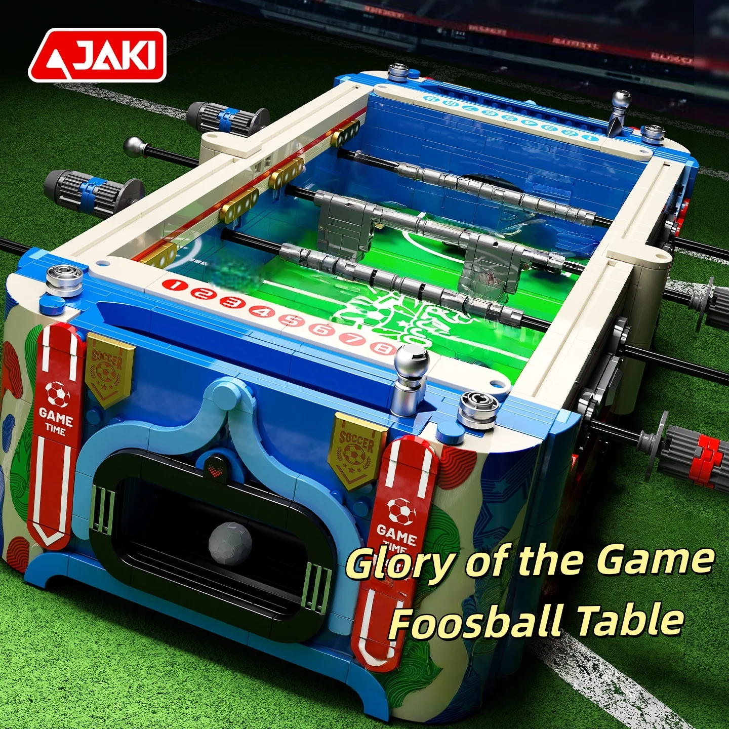 

JAKI Foosball Table Building Blocks DIY Assembly Soccer Game Model STEM Educational Toy Desktop Home Decoration Gift Kids Adults